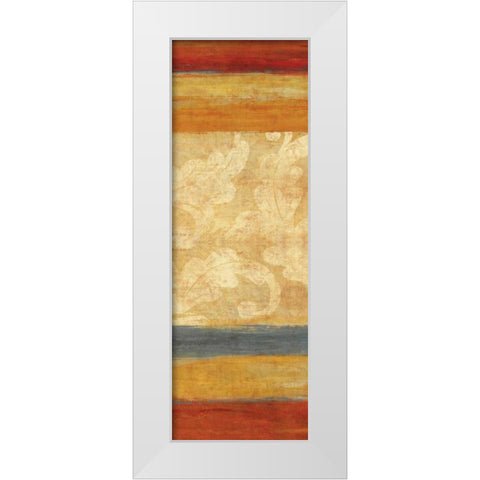 Tapestry Stripe Panel I White Modern Wood Framed Art Print by Studio Nova