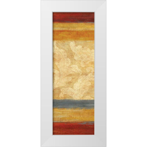 Tapestry Stripe Panel II White Modern Wood Framed Art Print by Studio Nova