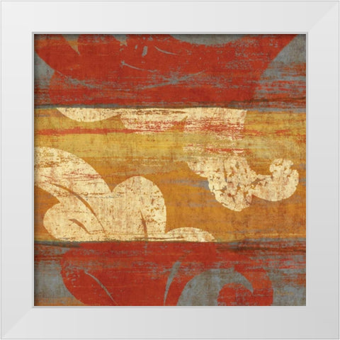 Tapestry Stripe Square I White Modern Wood Framed Art Print by Studio Nova