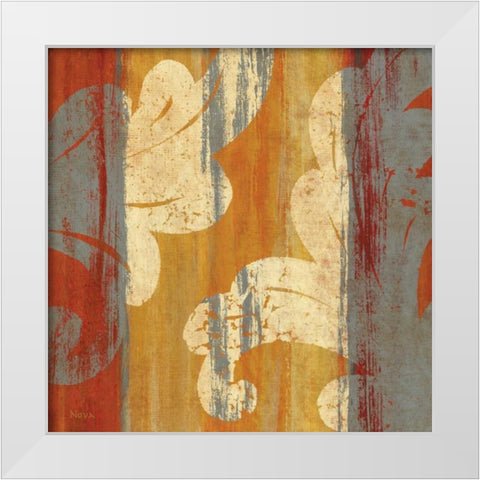 Tapestry Stripe Square II White Modern Wood Framed Art Print by Studio Nova