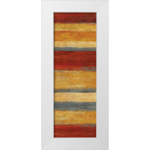Abstract Stripe Panels II White Modern Wood Framed Art Print by Studio Nova