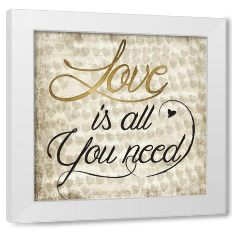 Love Life I White Modern Wood Framed Art Print by Hartworks