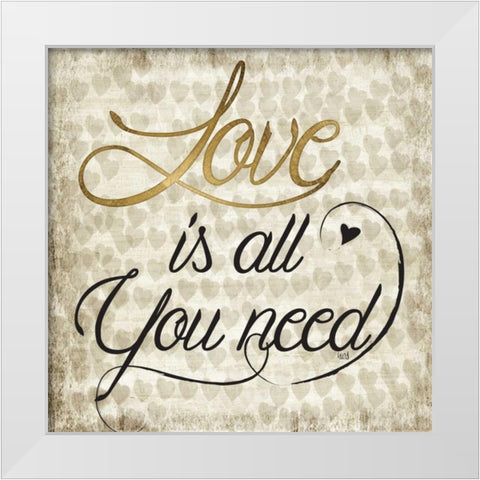 Love Life I White Modern Wood Framed Art Print by Hartworks