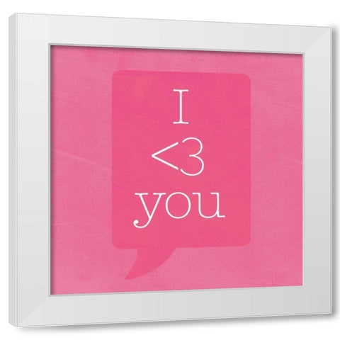 Text Me I White Modern Wood Framed Art Print by Hartworks