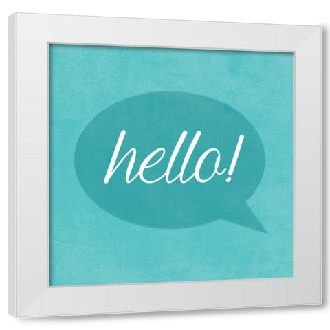 Text Me II White Modern Wood Framed Art Print by Hartworks