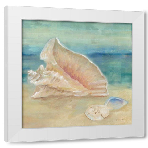 Horizon Shells III  White Modern Wood Framed Art Print by Coulter, Cynthia