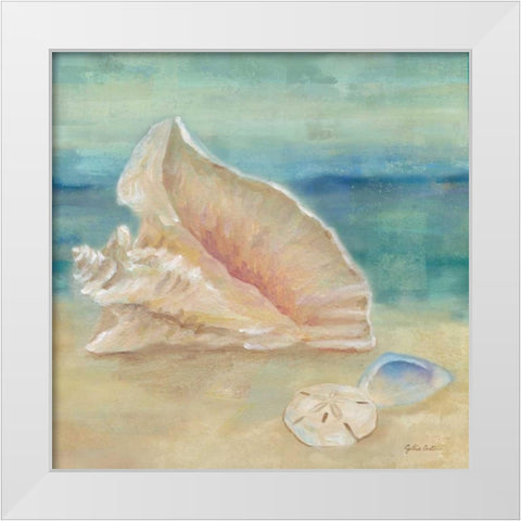 Horizon Shells III  White Modern Wood Framed Art Print by Coulter, Cynthia