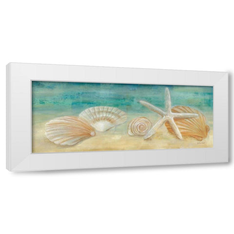 Horizon Shells Panel I  White Modern Wood Framed Art Print by Coulter, Cynthia