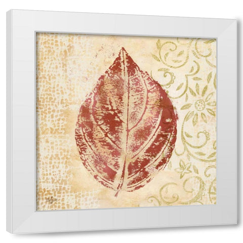 Leaf Scroll II  White Modern Wood Framed Art Print by Lyon, Rebecca