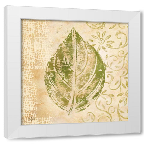 Leaf Scroll IV  White Modern Wood Framed Art Print by Lyon, Rebecca