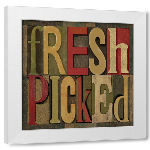 Printers Block Farm To Table III  White Modern Wood Framed Art Print by Reed, Tara