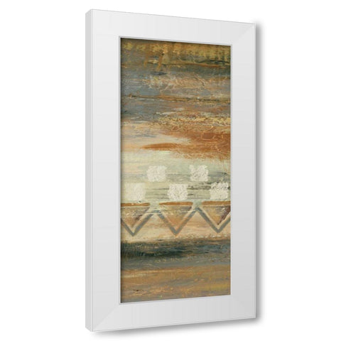 Siena Geometric Panel I  White Modern Wood Framed Art Print by Studio Nova