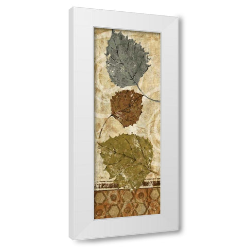 Golden Autumn Panel I  White Modern Wood Framed Art Print by Studio Nova