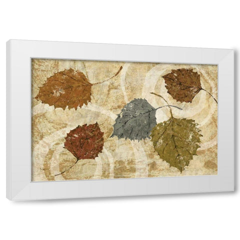 Golden Autumn Landscape  White Modern Wood Framed Art Print by Studio Nova