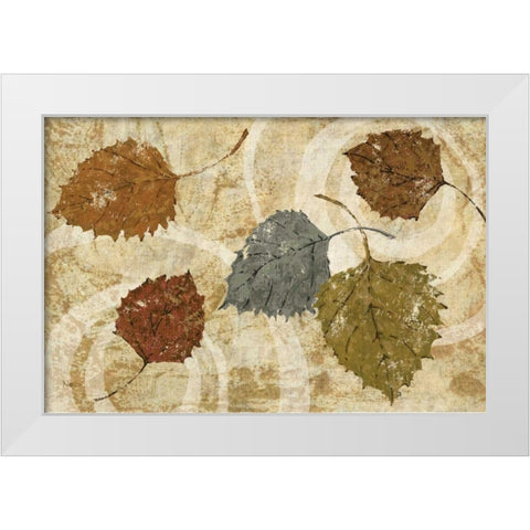 Golden Autumn Landscape  White Modern Wood Framed Art Print by Studio Nova