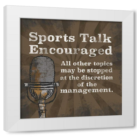 Sports Talk I  White Modern Wood Framed Art Print by Reed, Tara
