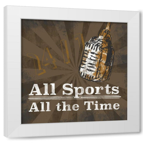 Sports Talk II  White Modern Wood Framed Art Print by Reed, Tara