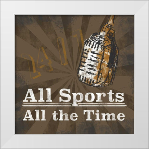 Sports Talk II  White Modern Wood Framed Art Print by Reed, Tara