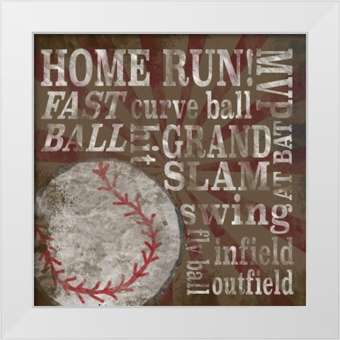 All Star Sports III  White Modern Wood Framed Art Print by Reed, Tara