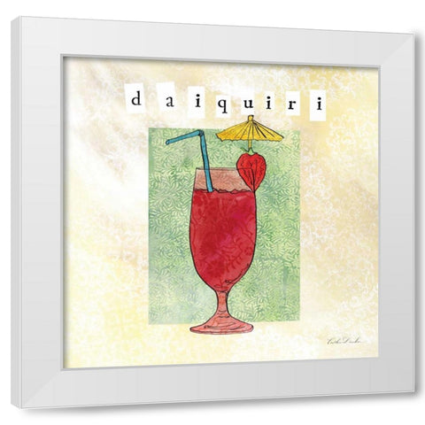 Tropical Cocktails I  White Modern Wood Framed Art Print by Dundon, Caitlin