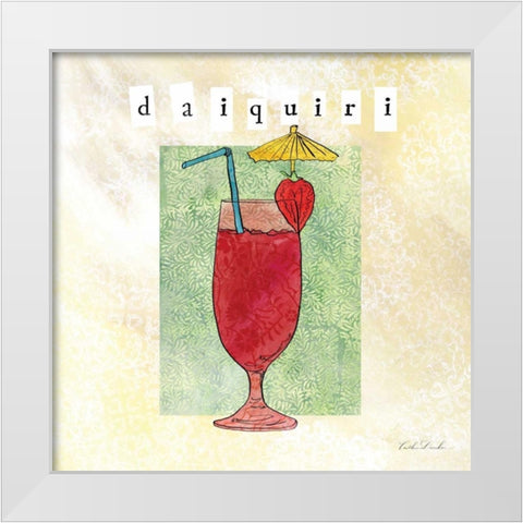Tropical Cocktails I  White Modern Wood Framed Art Print by Dundon, Caitlin