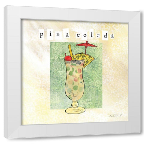 Tropical Cocktails II  White Modern Wood Framed Art Print by Dundon, Caitlin