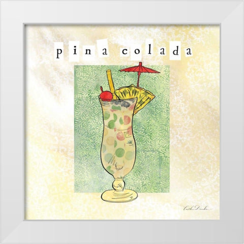 Tropical Cocktails II  White Modern Wood Framed Art Print by Dundon, Caitlin