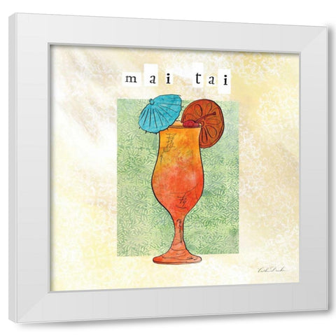 Tropical Cocktails IV  White Modern Wood Framed Art Print by Dundon, Caitlin