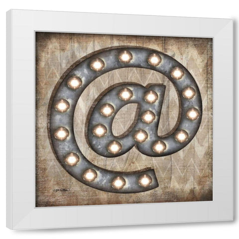 Marquee Symbols II  White Modern Wood Framed Art Print by Killeen, Jen