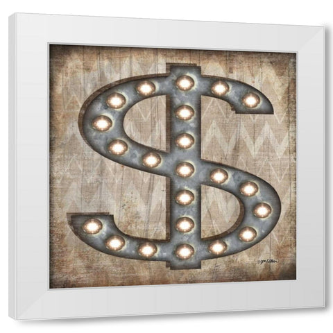 Marquee Symbols III  White Modern Wood Framed Art Print by Killeen, Jen
