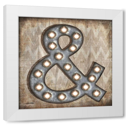 Marquee Symbols IV  White Modern Wood Framed Art Print by Killeen, Jen