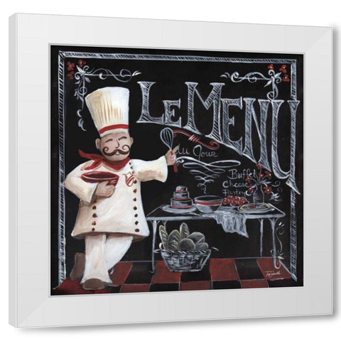 Chalkboard Chefs I  White Modern Wood Framed Art Print by Tre Sorelle Studios