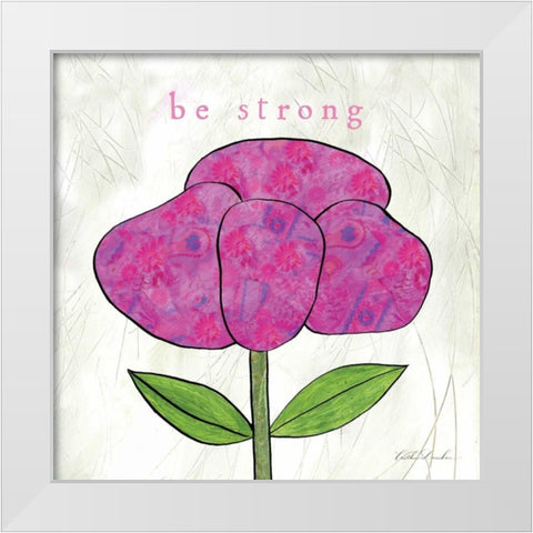 Paper Flower II  White Modern Wood Framed Art Print by Dundon, Caitlin