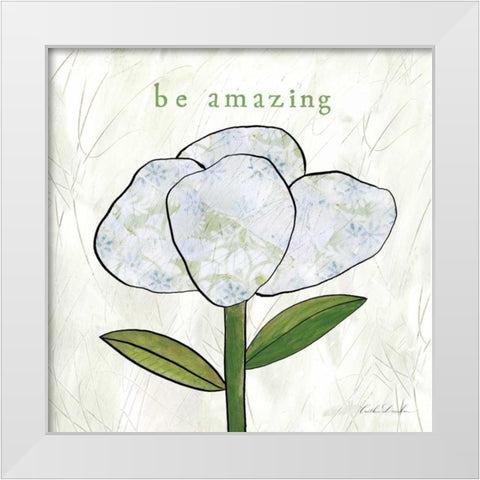 Paper Flower IV  White Modern Wood Framed Art Print by Dundon, Caitlin