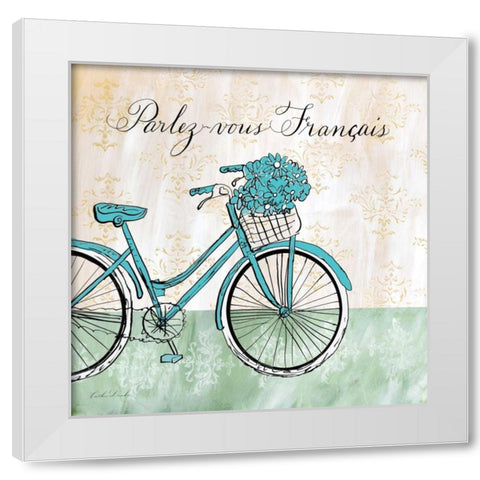 Bonjour de Paris I  White Modern Wood Framed Art Print by Dundon, Caitlin