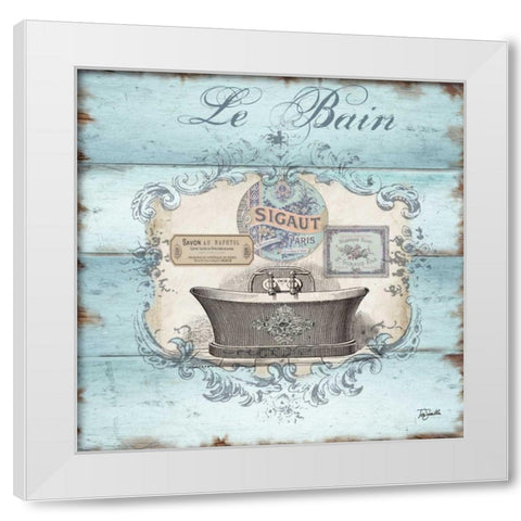 Rustic French Bath II  White Modern Wood Framed Art Print by Tre Sorelle Studios