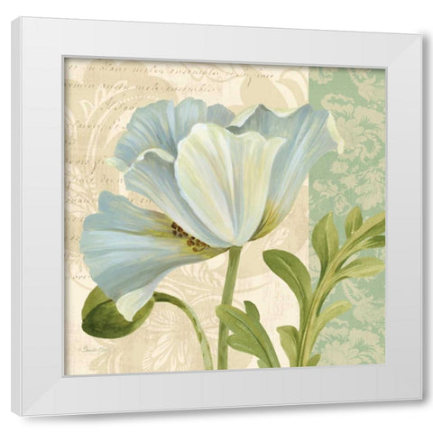 Pastel Poppies IV White Modern Wood Framed Art Print by Gladding, Pamela