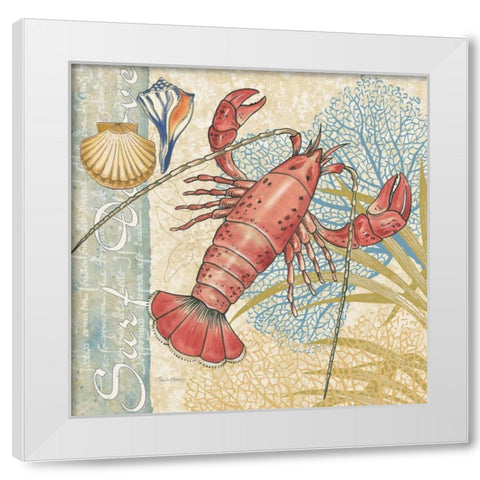 Oceana I White Modern Wood Framed Art Print by Gladding, Pamela