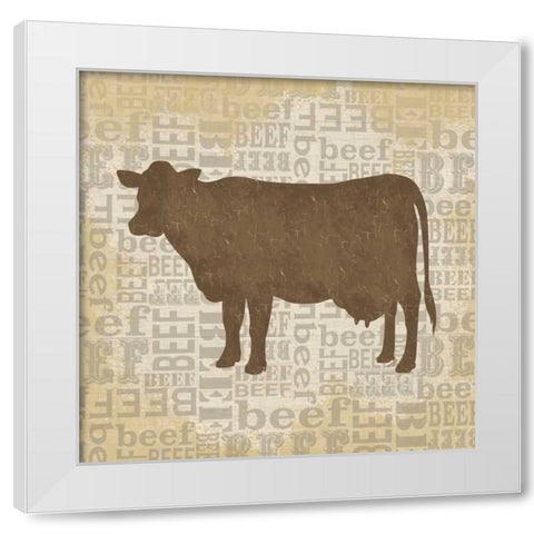 Farm Animals IV White Modern Wood Framed Art Print by Reed, Tara