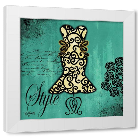All Dressed Up III White Modern Wood Framed Art Print by Lyon, Rebecca