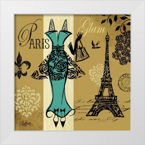 Euro Chic I White Modern Wood Framed Art Print by Lyon, Rebecca