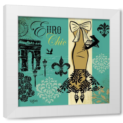 Euro Chic II White Modern Wood Framed Art Print by Lyon, Rebecca
