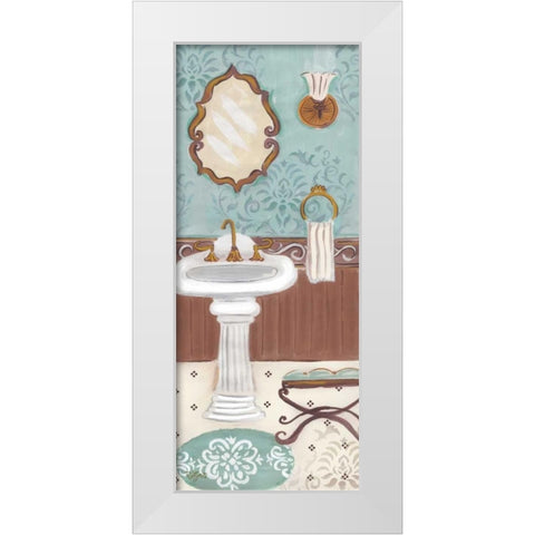Fancy Bath Panel I White Modern Wood Framed Art Print by Lyon, Rebecca