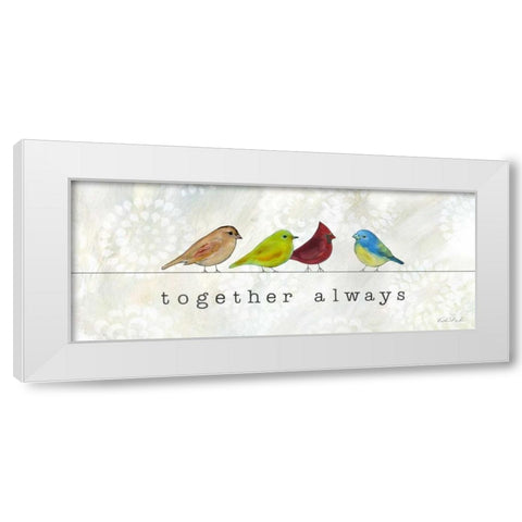 Birds of a Feather II White Modern Wood Framed Art Print by Dundon, Caitlin