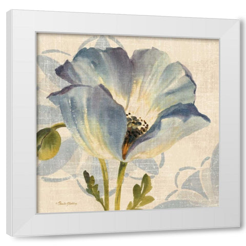 Watercolor Poppies IV White Modern Wood Framed Art Print by Gladding, Pamela