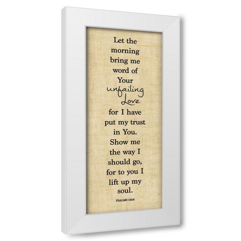 Bible Verse Panel I White Modern Wood Framed Art Print by Hartworks