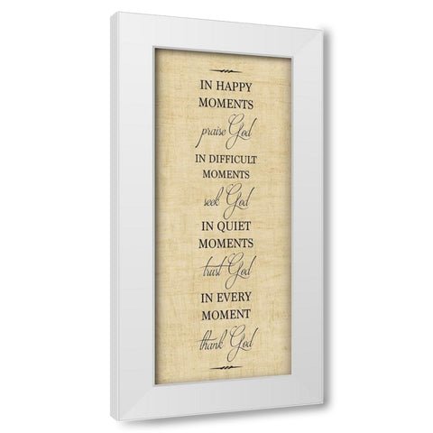 Bible Verse Panel II White Modern Wood Framed Art Print by Hartworks