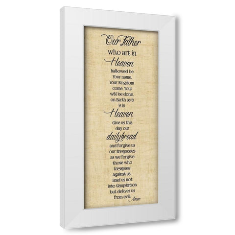 Bible Verse Panel III White Modern Wood Framed Art Print by Hartworks