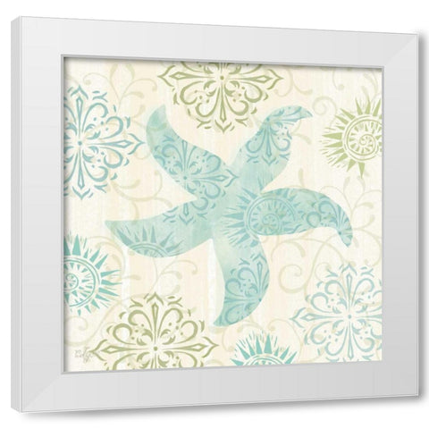 Coastal Whimsy V White Modern Wood Framed Art Print by Lyon, Rebecca