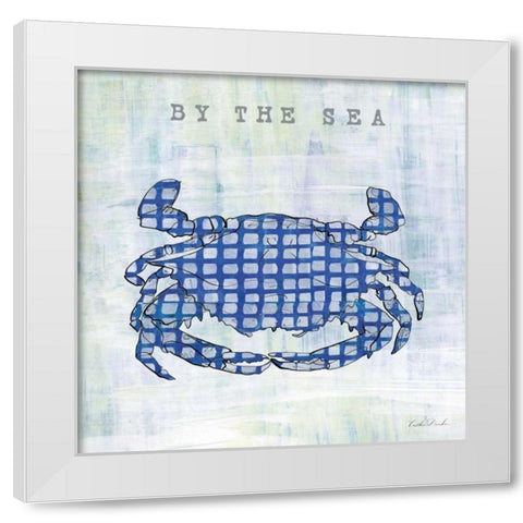 Indigo Sea Creatures III White Modern Wood Framed Art Print by Dundon, Caitlin